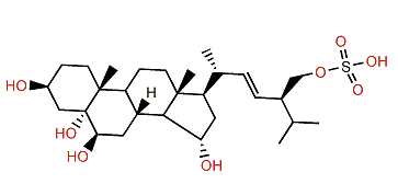 (22E,24S)-24-Methyl-5a-cholest-22-en-3b,5,6b,15a,28-pentol 28-sulfate